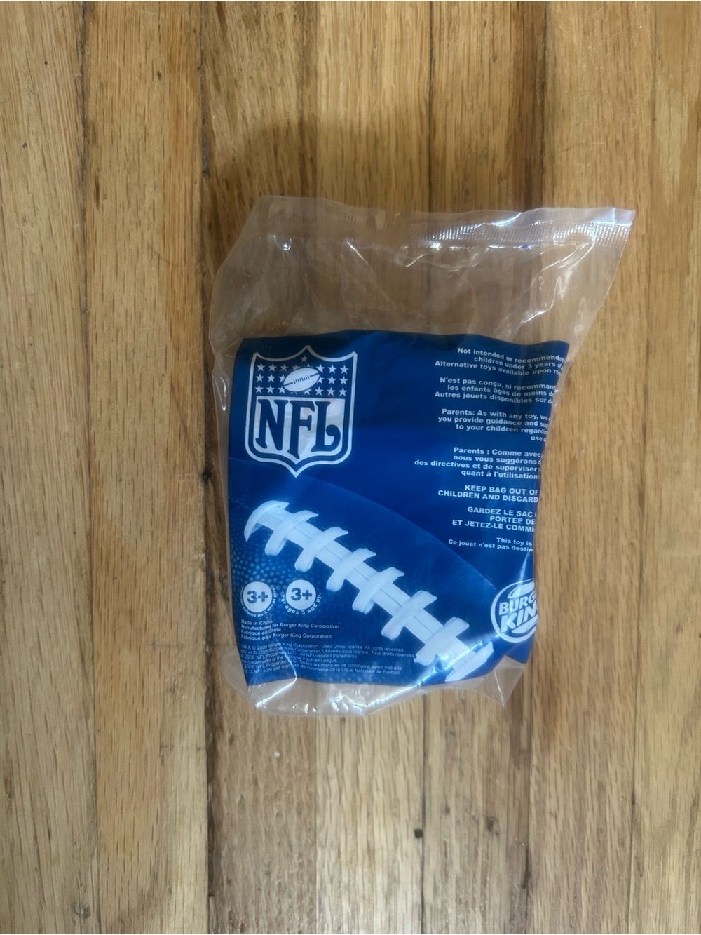 NFL Blue Mini Football Toy by Burger King - Collectible